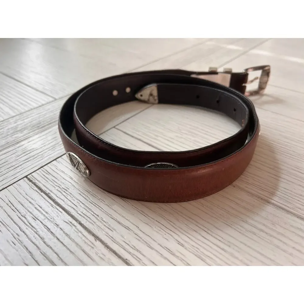 Silverwood- Men's Italian Genuine‎ leather Designer Golf Dress Belt. Size 40